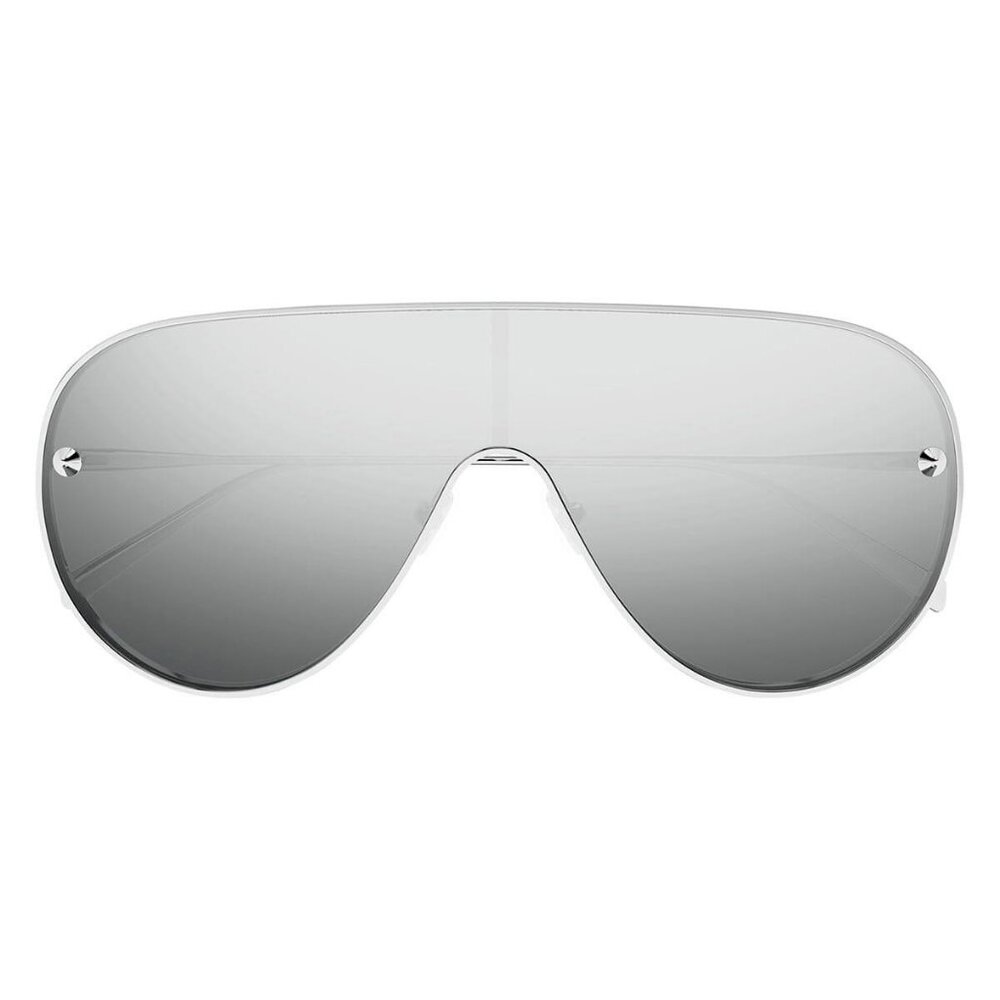 New Authentic ALEXANDER MCQUEEN Silver Shield AM0481S 004 Sunglasses Women - Picture 2 of 5